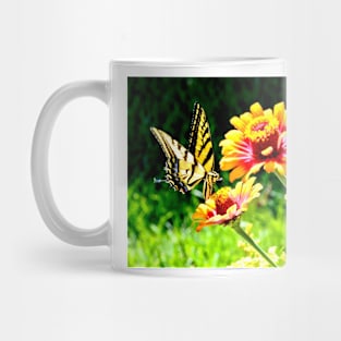 Yellow Butterfly on a Flower Mug